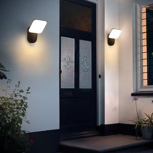 Wandlamp PIR Bewegingssensor LED Buiten IP65 Waterdicht Aluminium Tuinveranda Licht Gang Ingang Schans Binnenarmatuur