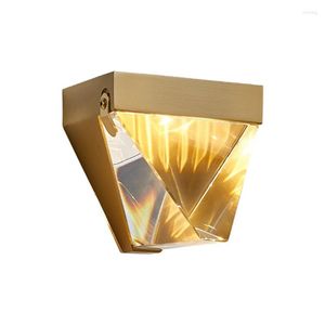 Wandlamp Post-moderne Onregelmatige Alle-koperen Lampen Slaapkamer Nordic Luxe Woonkamer Gangpad Villa Trappenhuis Kristallen Schansen lichten