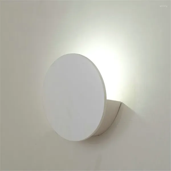 Lámpara de pared posmoderna minimalista creativa LED 5W COB espejo frontal aluminio dormitorio pasillo pasillo