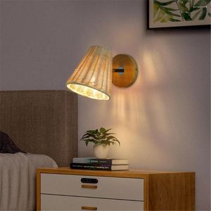 Wandlamp Rotan Licht Blaker Boheemse Schaduw Hoek Verstelbare Nachtkastje Verlichting Decoratief Voor Veranda Gang Gangpad Badkamer