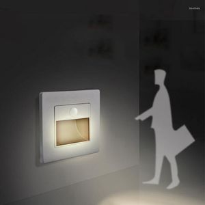 Wandlamp verzonken LED -bewegingssensor trap lichtstapsstapsstapverlichting