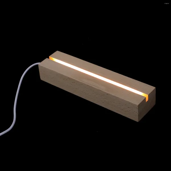 Support de lumière d'affichage de base mené par rectangle de lampe de mur pour le cristal de verre