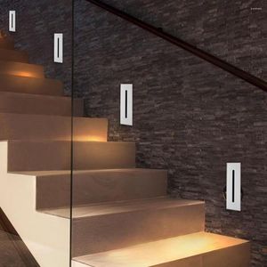 Wandlamp Ressessed Stair Light LED Floor Step Home Decoration Outdoor Stairway Waterdichte nachtverlichting
