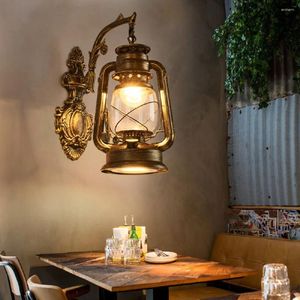 Lampe murale rétro style européen lanterne Vintage Nostalgie Kerosène Cafe Asle Lights