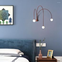 Applique murale lanterne rétro appliques décor de cuisine articles décoratifs pour la maison verre bleu clair
