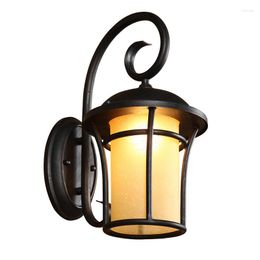 Applique Rétro MaBlack Fer Peinture / Vintage Extérieur Jardin Porche Lumière IP54 Étanche LED E27 Max 60W