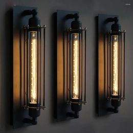 Lampe murale rétro vintage Edison LED E27 Long Strip Corridor Corridor Industriel Filament Decoration Home Light intérieure