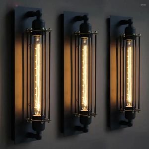 Lampe murale rétro vintage Edison LED E27 Long Strip Corridor Corridor Industriel Filament Decoration Home Light intérieure