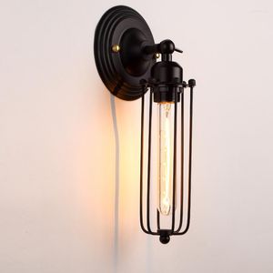 Wandlamp retro smeedijzeren rotatie ontwerpkamer verlichting hardware base decor zacht nachtlicht