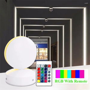 Applique murale RVB LED Lumière de rebord de fenêtre avec télécommande 360 degrés Couloir Ray Bar El Allée Faisceau étroit Porte Cadre Ligne