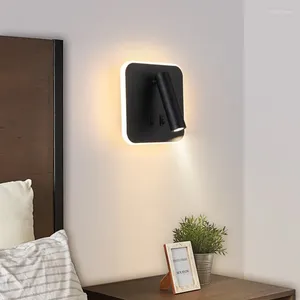 Lampe murale rotatif LED LIGHT-LECTURE DE LETS AVEC DOUBLE SWITCH EL CHAMBRE D'ÉTUDE À MAIS