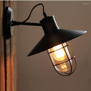 Muurlamp roteerbaar loft creatief Amerikaans land smeedijzeren retro ronde industriële woonkamer balkon gangpad trap