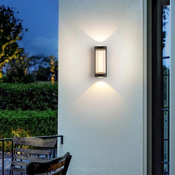 Applique murale Roukeymi LED lumière extérieure haut vers le bas porche balcon jardin extérieur éclairage étanche décoration