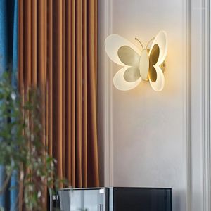 Wandlamp SAROK Moderne Schansen Messing Vlinder LED Gemonteerd Luxe Decoratief Voor Nachtkastje Woonkamer