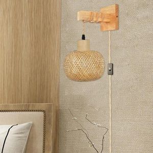 Wall Lamp SCONCE Decoratieve berg Hand geweven boerderij Hanging For Hallway Home badkamer Restaurant
