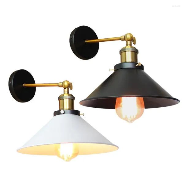 Appliques de lampe murale Assiettes luminaires modernes câblées avec une nuance en métal swing de décoration intérieure pour la vie de chambre à coucher de couloir