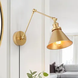 Wandlamp schansen moderne plug-in of bekabelde verstelbare zwenkarm voor slaapkamer en keuken