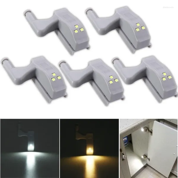 Lámpara de pared Luces con sensor Armario universal LED Bisagra interior Armario Cocina Dormitorio 10 piezas Armario Noche