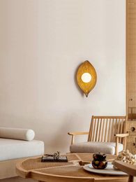 Lampe murale feuille de vent silencieuse japonais Corridor de chambre simple et personnalisé