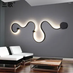 Wandlamp Eenvoudige boog Woonkamer Slaapkamer Nachtkastje Studie Decoratieve verlichting Veranda Gang LED El Receptie