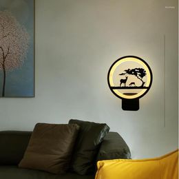 Lámpara de pared Simple para decoración de sala de estar Lustre iluminación del hogar dormitorio luminaria lámparas nórdicas pasillo apliques