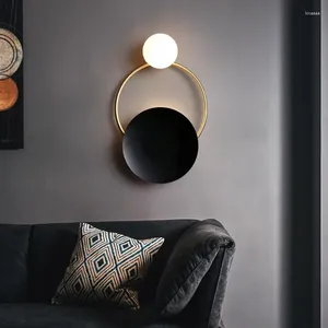 Lampe murale simple de luxe cercle anneau moderne décorations de chambre