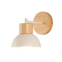 Muurlamp eenvoudige semi-ronde hout creatieve kamer balkon trap slaapkamer bedkamer bed gepersonaliseerde vogel