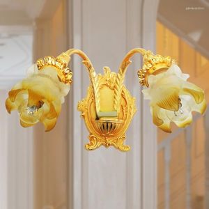 Applique Petite Cour Européenne Française Villa TV Étude Et Chambre Escaliers Cuivre Lampes