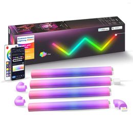 Wall Lamp Smart WiFi App Control Glide Night Light RGBIC Dream Color Music Sync LED voor tv -slaapkamerspel Decoratiestrip