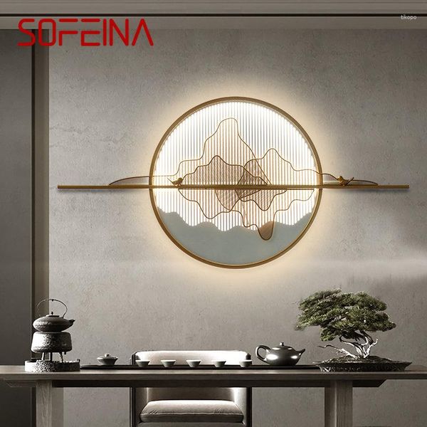 Applique murale SOFEINA moderne luminaire LED 3 couleurs Style chinois intérieur paysage applique lumière décor pour salon chambre