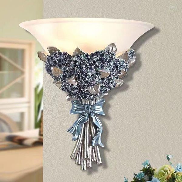Lampe murale Sofity Contemporary Sconce LED Vintage Creative Resin Flower Lights For Home Living Room Bedroom Decor
