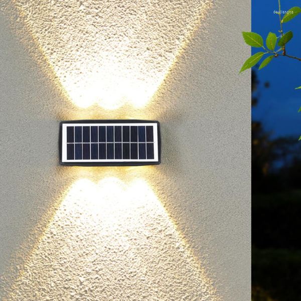Lámpara de pared Solar al aire libre Villa impermeable Patio en ambos lados Sun Room Garden