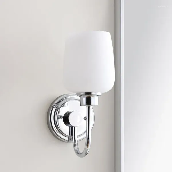 Lámpara de pared Sólido Glam Baño Aplique Cromo Seta Escritorio Decoración Luces colgantes Sensor de movimiento Luz Scones Night Lig