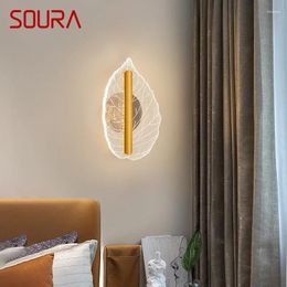Lampe murale Soura feuilles contemporaines salon intérieur chambre de lit de chevet nordique art el couloir couloir