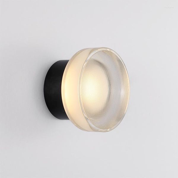 Lámpara de pared diseñador español creativo vidrio de lujo de lujo simpligüe de pasillo de porche fondo de dormitorio luces de cabecera decorativas
