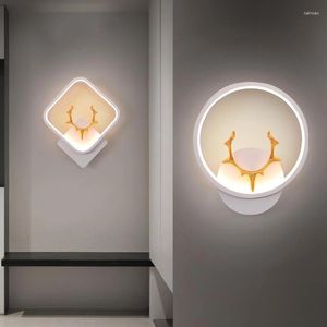 Applique carrée ronde moderne Led appliques de chevet luminaire salon salle de bain miroir lumière intérieur allée lumières