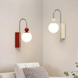 Lámpara de pared Estilo LED Sala de estar Dormitorio Accesorios de iluminación Metal blanco rojo 3 Gota de atenuación cambiable