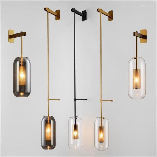 Lámpara de pared Vadim, cristal dorado postmoderno para espejo de baño, accesorios de iluminación, iluminación nórdica para el hogar, decoración E14, dormitorio