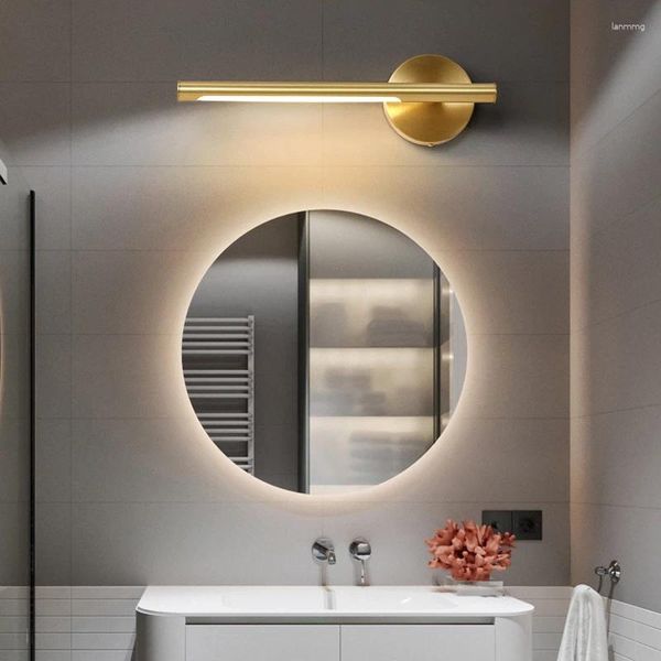 Applique murale vanité lumières salle de bain luminaire miroir appliques cuivre matériel moderne intérieur décor à la maison chambre Loft lit éclairage LED