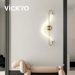 Wall Lamp Vickyo Led Designer Art Musical Nnote Line Light Modern Home Decor For Kids Room Living Slaapkamer Bedside