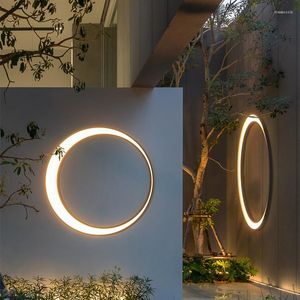 Wall Lamp Villa Lichten Outdoor Crencent Moon Licht Waterdichte buitentuintuin Creatieve poortverlichting