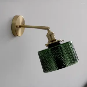 Lampe murale lampes en verre vintage pour le couloir de chambre à coucher de chambre