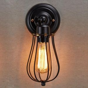 Wall Lamp Vintage Industrial Loft Metal Brown Rustic Restaurant Bar Villa El Home Light WA096
