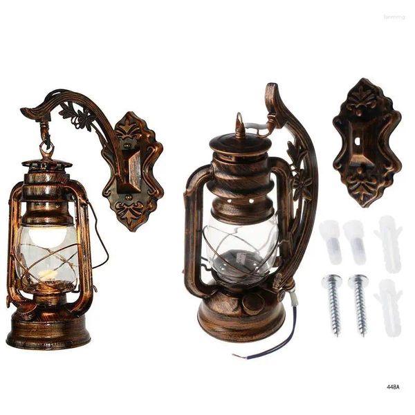 Lampe murale Vintage LED rétro Kérosène Light Luminaire antique européen