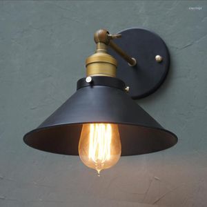 Wall Lamp Vintage Loft Verstelbare metalen licht Brass Country Style E27 SCONCE voor woningverlichtingsarmaturen