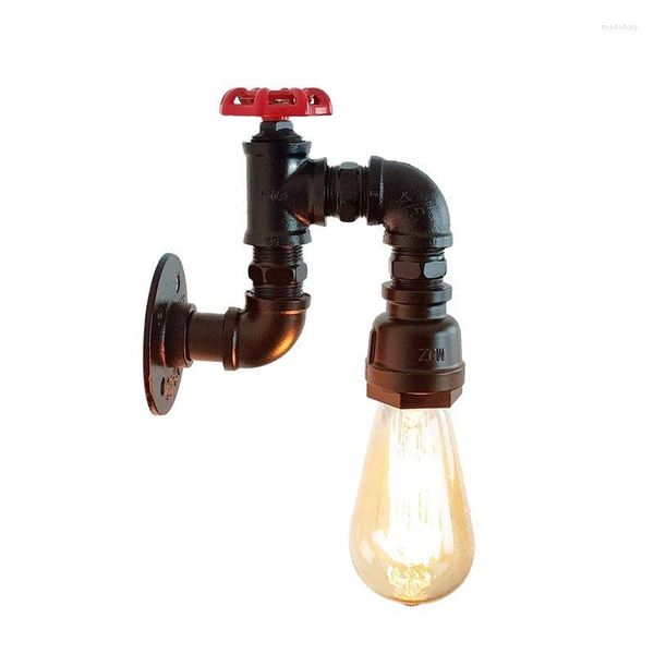 Applique murale Vintage Loft conduite d'eau lampes Valve décoration intérieur pour cuisine chambre applique lumière maison luminaires