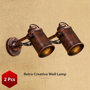 Muurlamp vintage retro lichten industriële smeedijzeren bronzen lampen woonkamer Amerikaanse lampenkabel kroonluchter