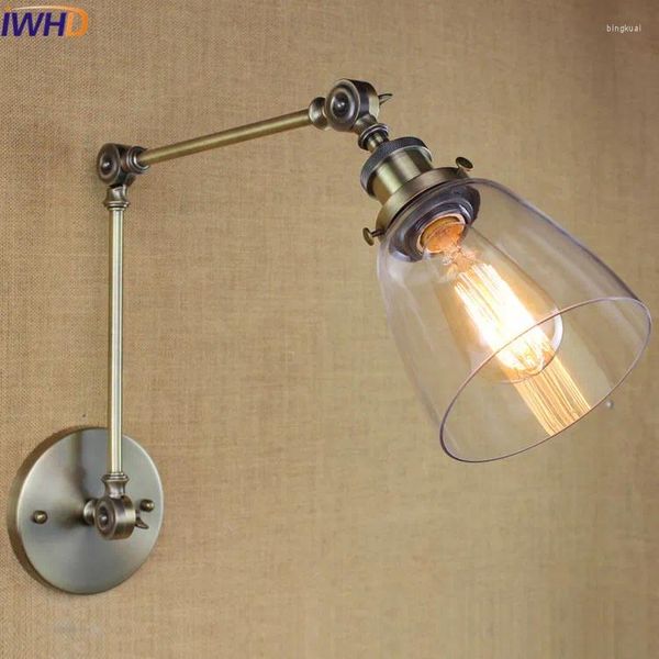 Lampe murale Vintage Grappe lumineuses pour les luminaires d'éclairage en verre Loft Loft Chambre salle de bain Luminaire Lit Wandlamp