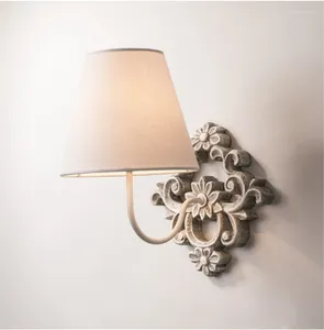 Applique Vintage en bois massif sculpté lampes de chevet chambre étude El Villa couloir escalier Art déco allée balcon lampes LED