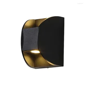 Applique murale (WECUS) moderne minimaliste extérieur 2 têtes lumière LED étanche (IP65) lampes d'allée de balcon de patio